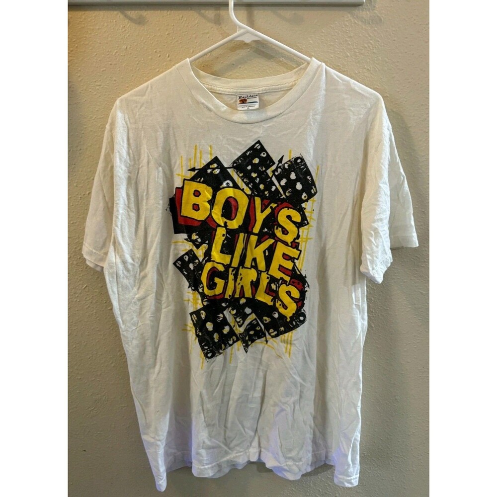 Vintage Y2K Boys Like Girls Band T Shirt XL Bay Islands Emo Pop Punk 2000s